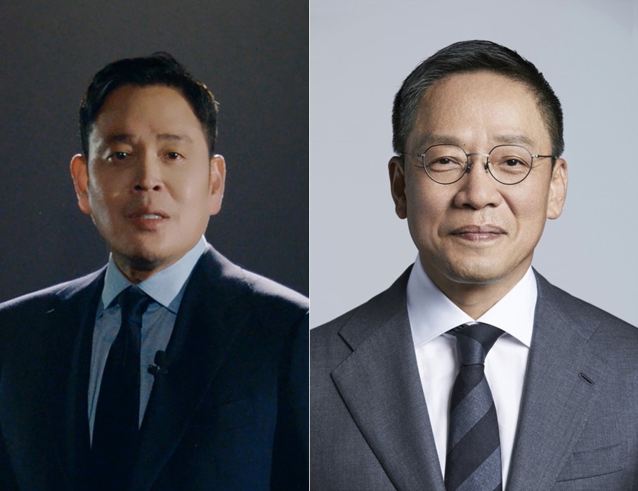 정용진 신세계그룹 부회장(왼쪽), 정태영 현대카드 부회장. /사진제공=신세계,현대카드