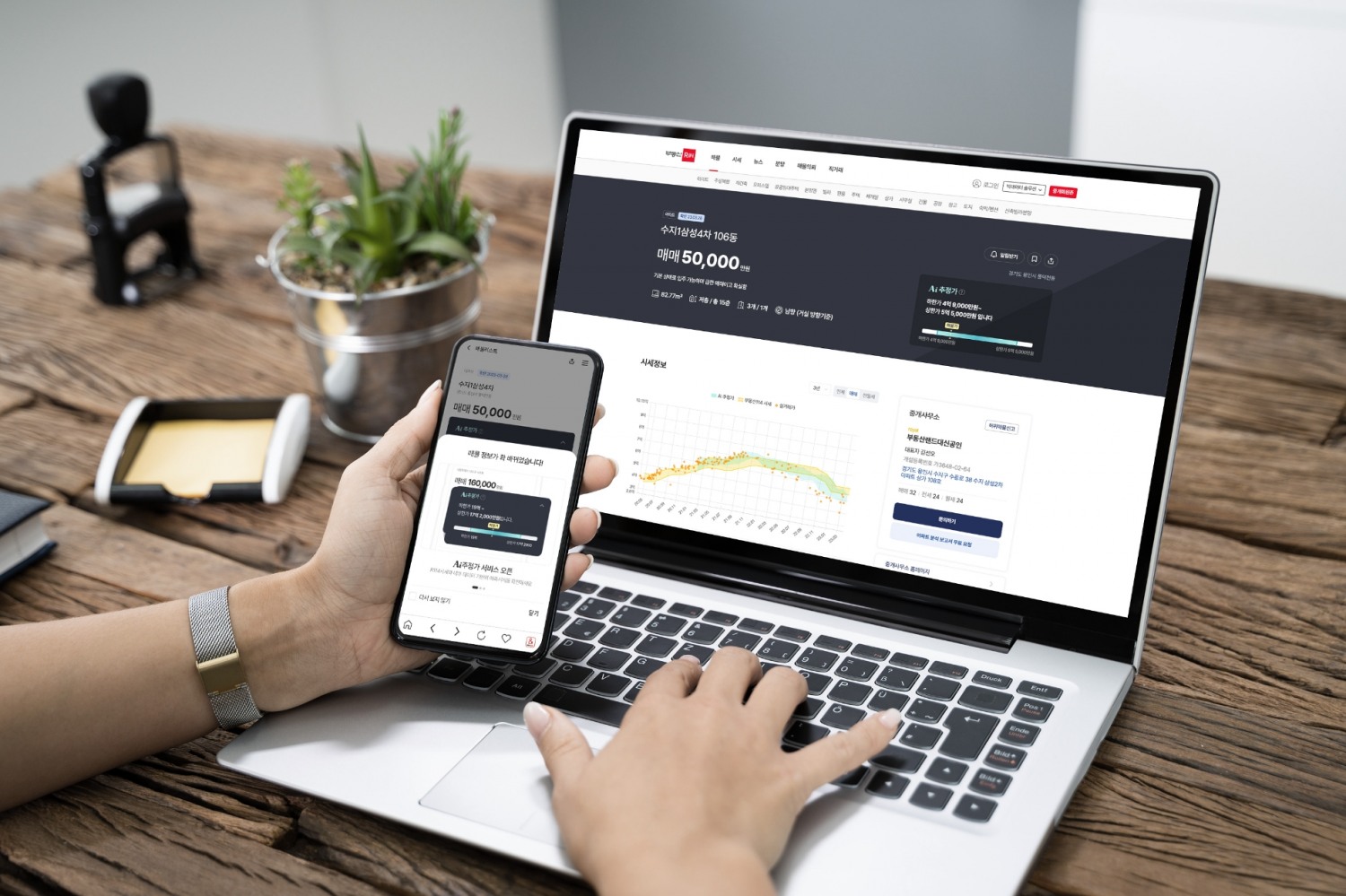 AI산정가 서비스 적용 예시 / 사진제공=부동산R114