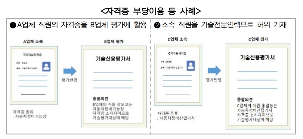 TCB 자격증 부당이용 사례. 2023.04.19. /자료제공=금융감독원