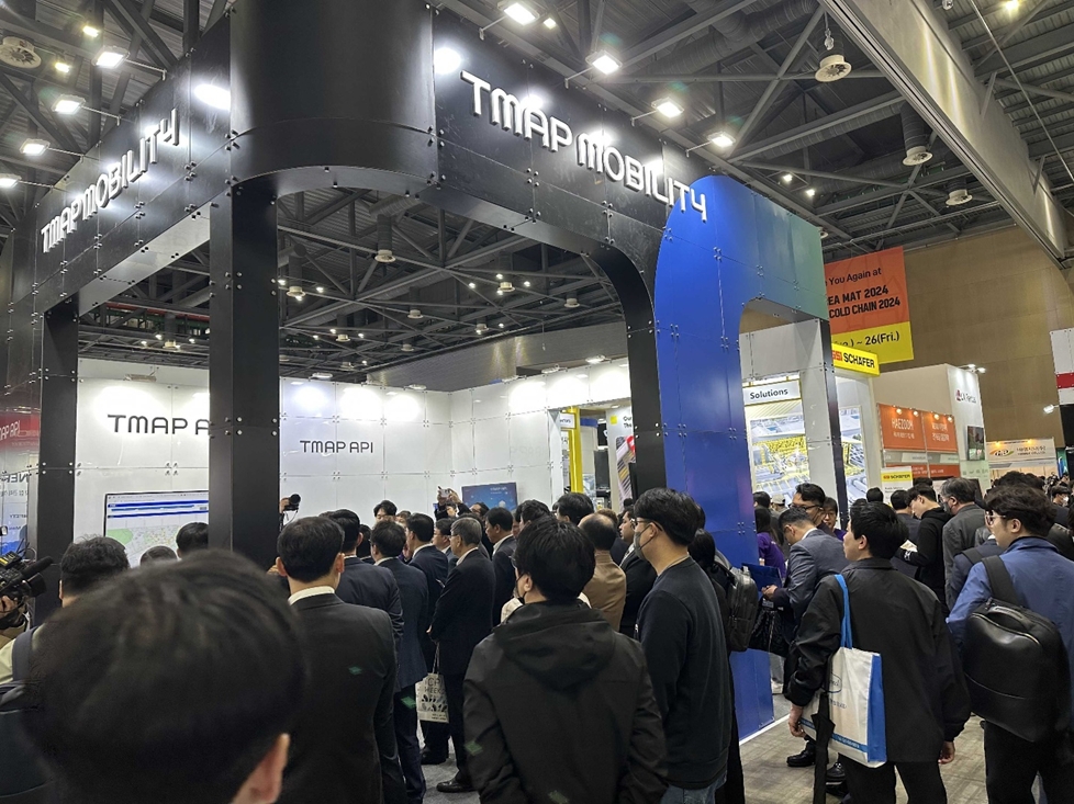 티맵모빌리티가 경기도 킨텍스에서 지난 3일간 열린 제 13회 국제물류산업대전에서 TMAP 화물이 그리는 미래비전을 제시했다. 사진 제공=티맵모빌리티
