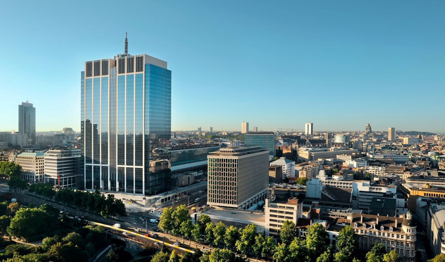 벨기에 브뤼셀 소재 파이낸스타워 전경