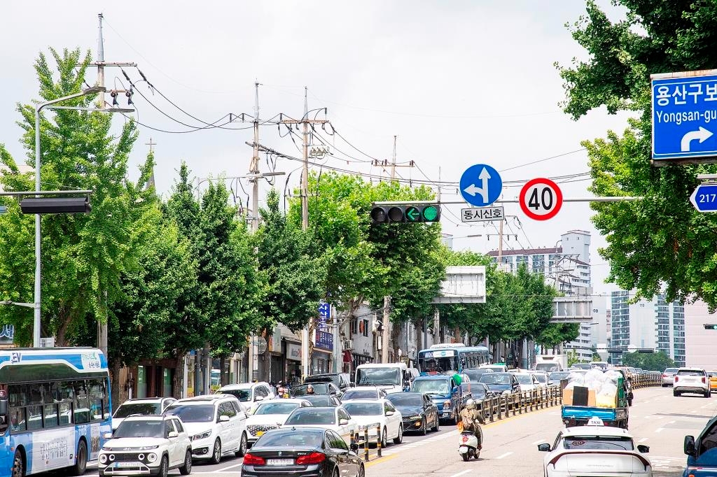 백범로 지중화 사업 구간./사진제공=용산구