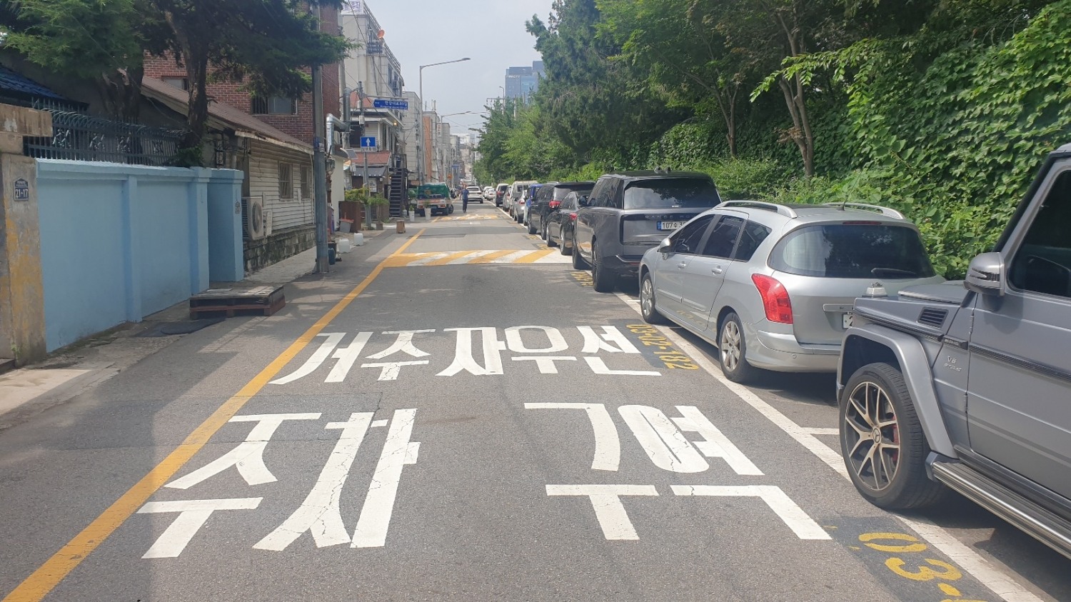 용산구 남영동 일대 거주자우선주차구역 전경./사진제공=용산구