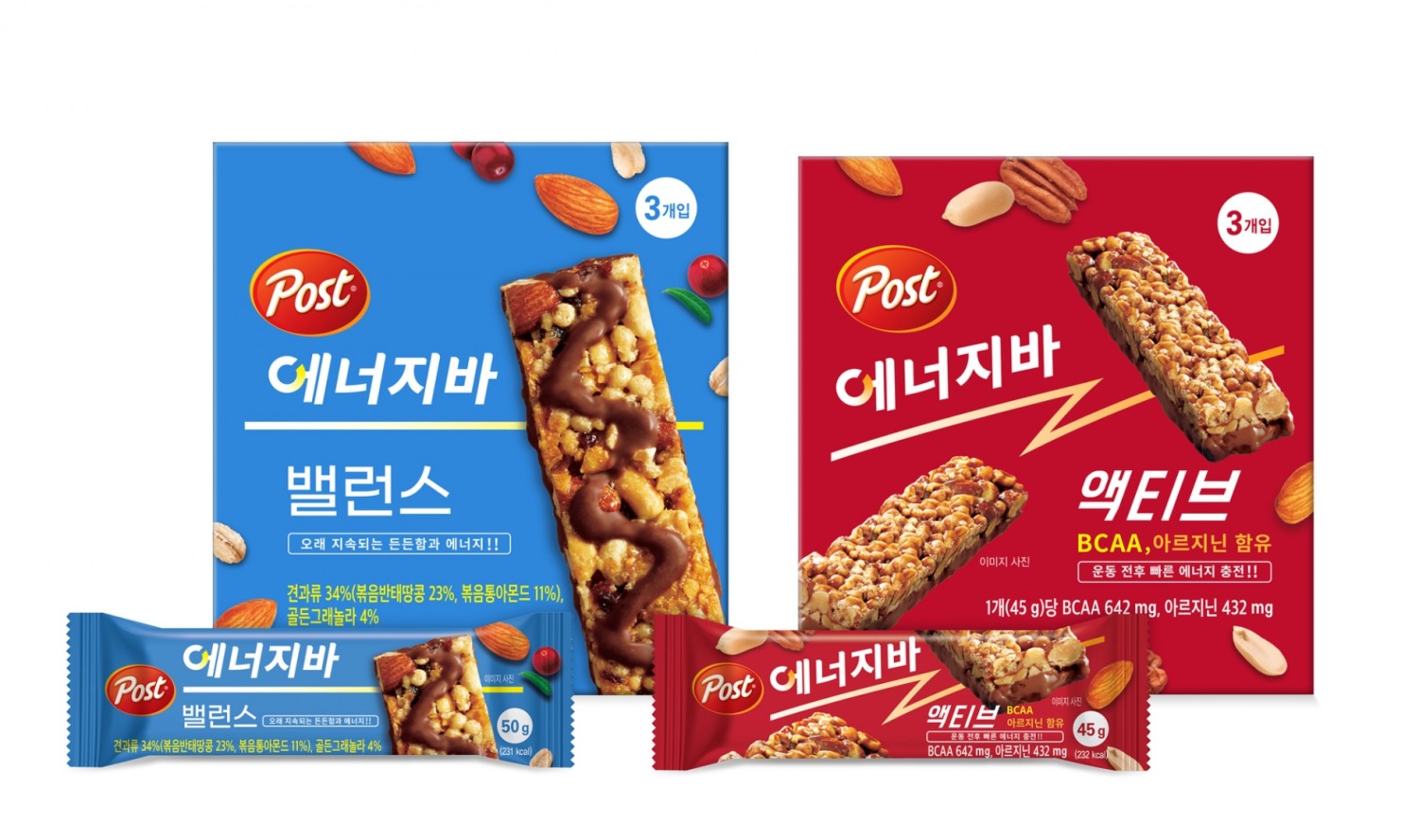 신제품 포스트 에너지바 2종 출시./ 사진 = 동서식품