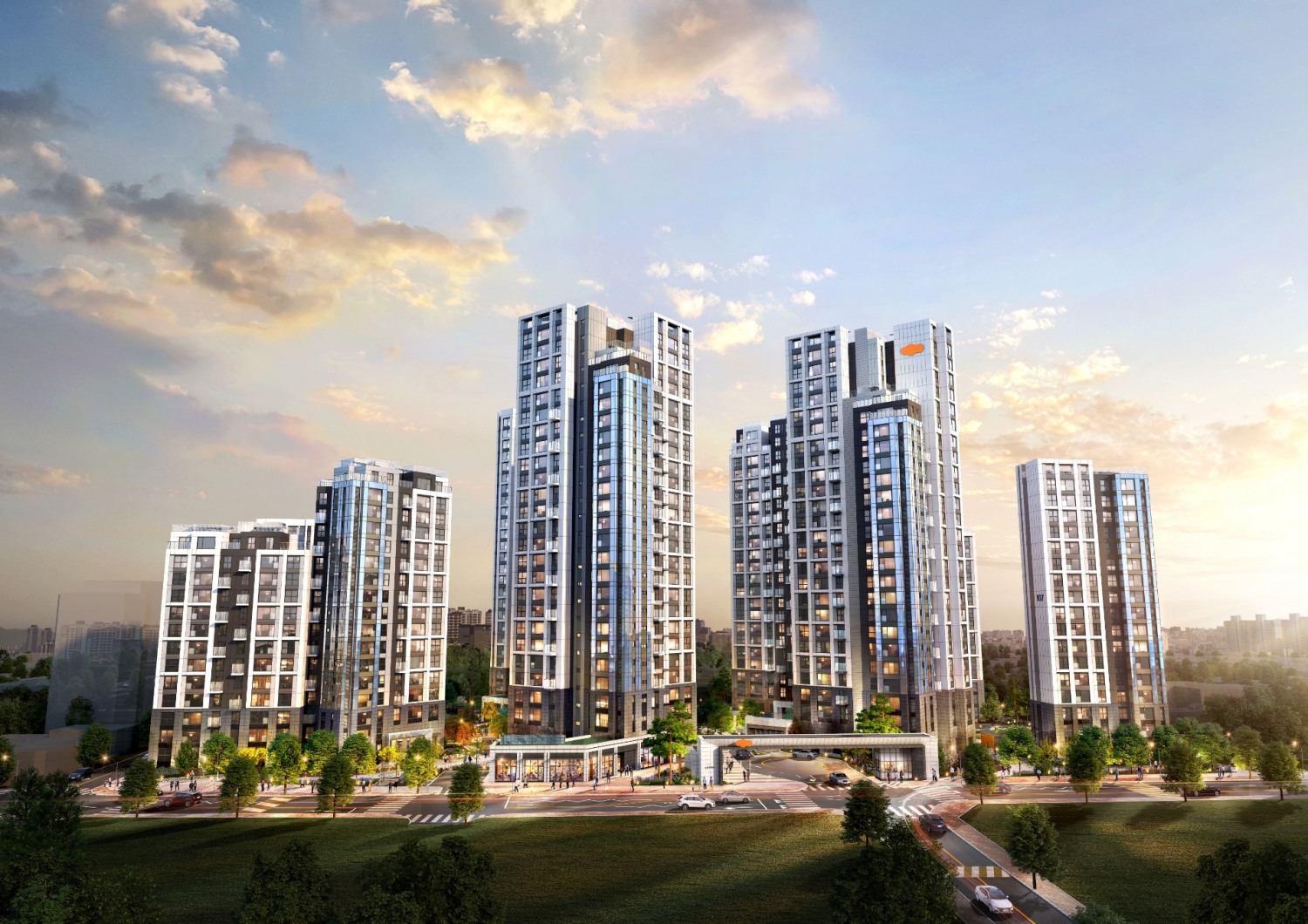 e편한세상 강동 프레스티지원 투시도./사진제공=DL이앤씨