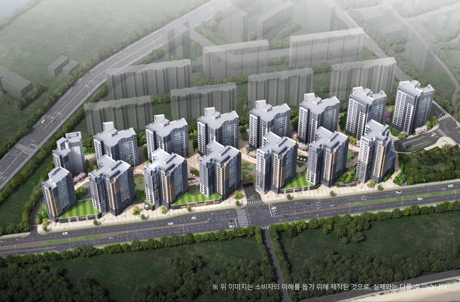 강릉 오션시티 아이파크 단지조감도