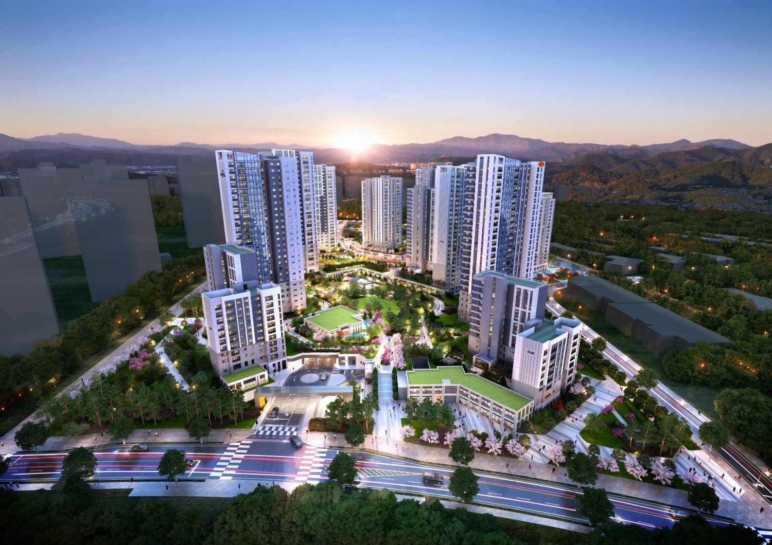 DL이앤씨, ‘동탄레이크파크 자연& e편한세상’ 단지 투시도./사진제공=DL이앤씨