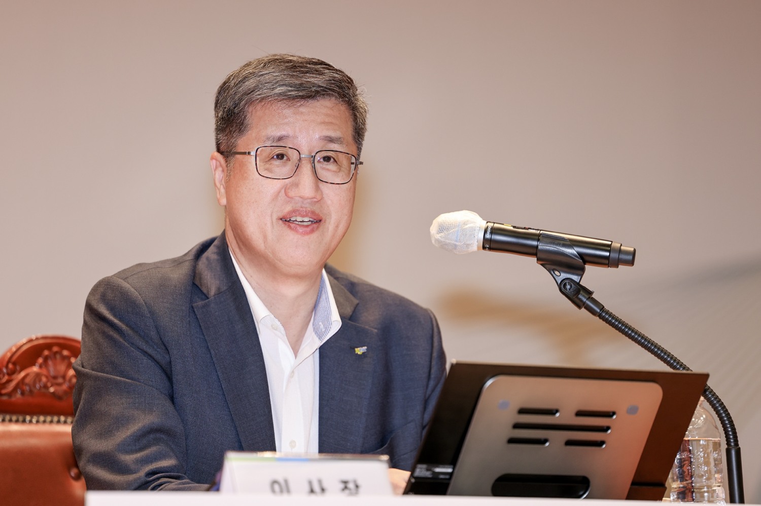 최원목 신용보증기금 이사장이 4일 대구 본점에서 2023년도 하반기 전국본부점장회의를 개최했다. /사진제공=신용보증기금