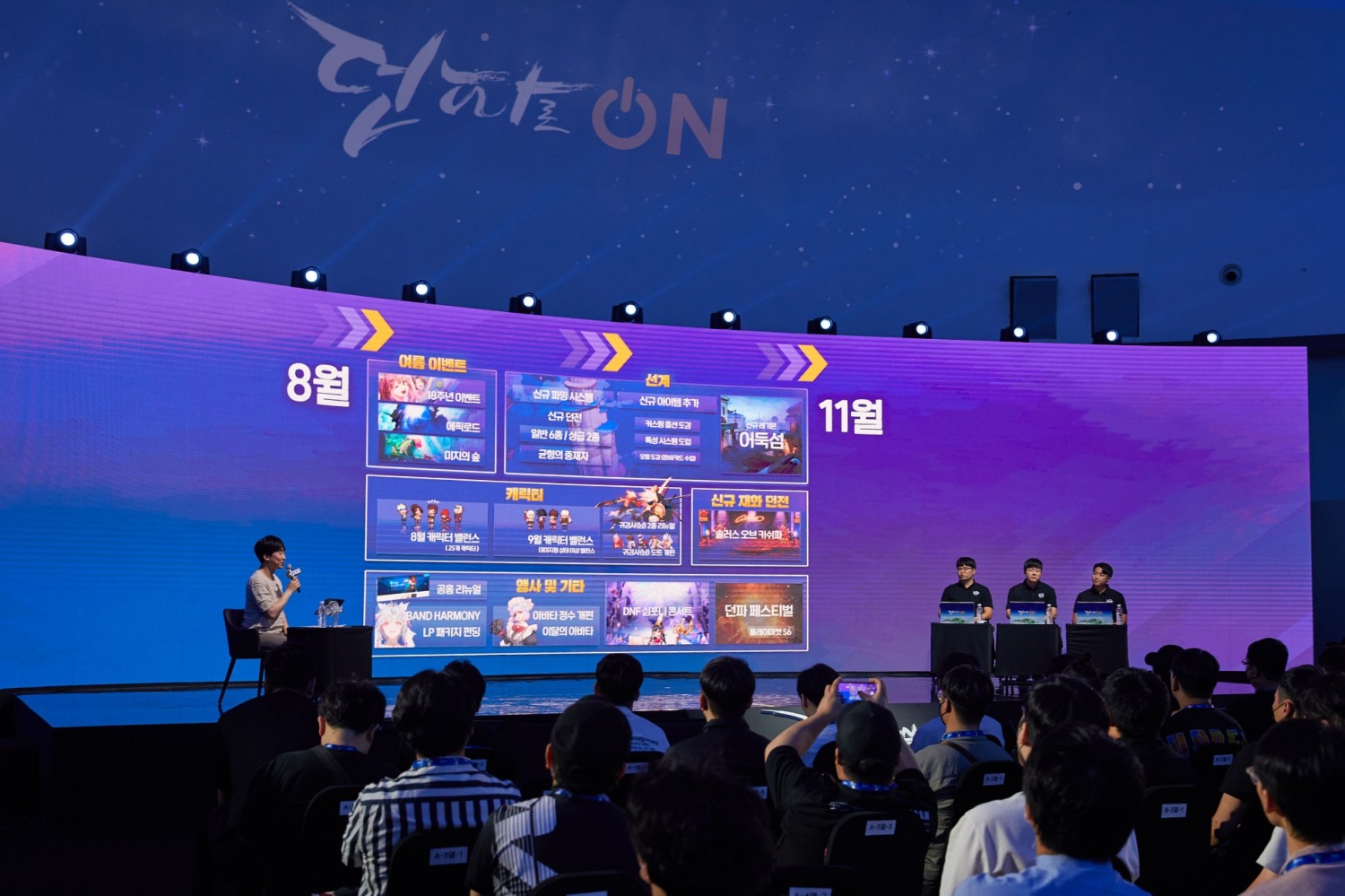 넥슨은 지난 4일 진행된 던전앤파이터 온라인 쇼케이스에서 하반기 업데이트 로드맵을 공개했다. / 사진제공=넥슨