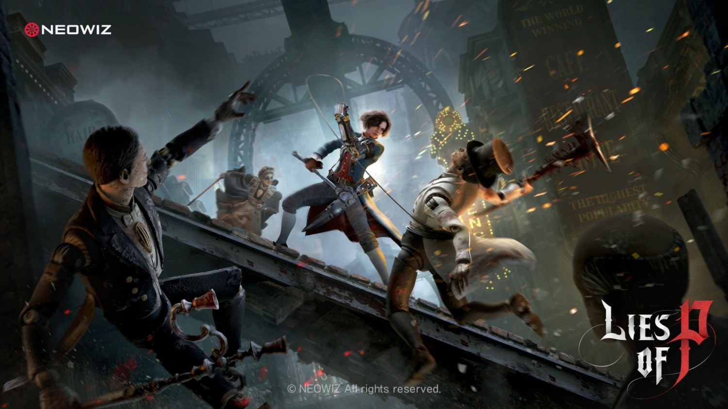 네오위즈가 신작 'P의 거짓' 새로운 인게임 영상 ‘로렌치니 아케이드’를 4일 공개했다. / 사진제공=네오위즈