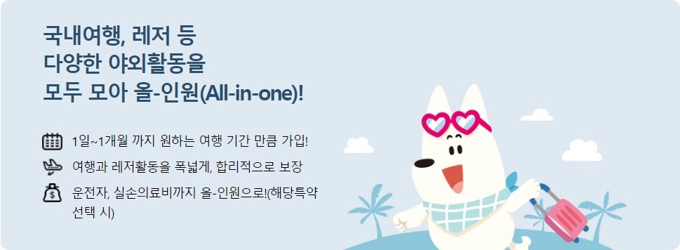 NH농협손해보 '올인원 여행레저보험(국내여행)'. 사진=NH농협손해보험 홈페이지 갈무리