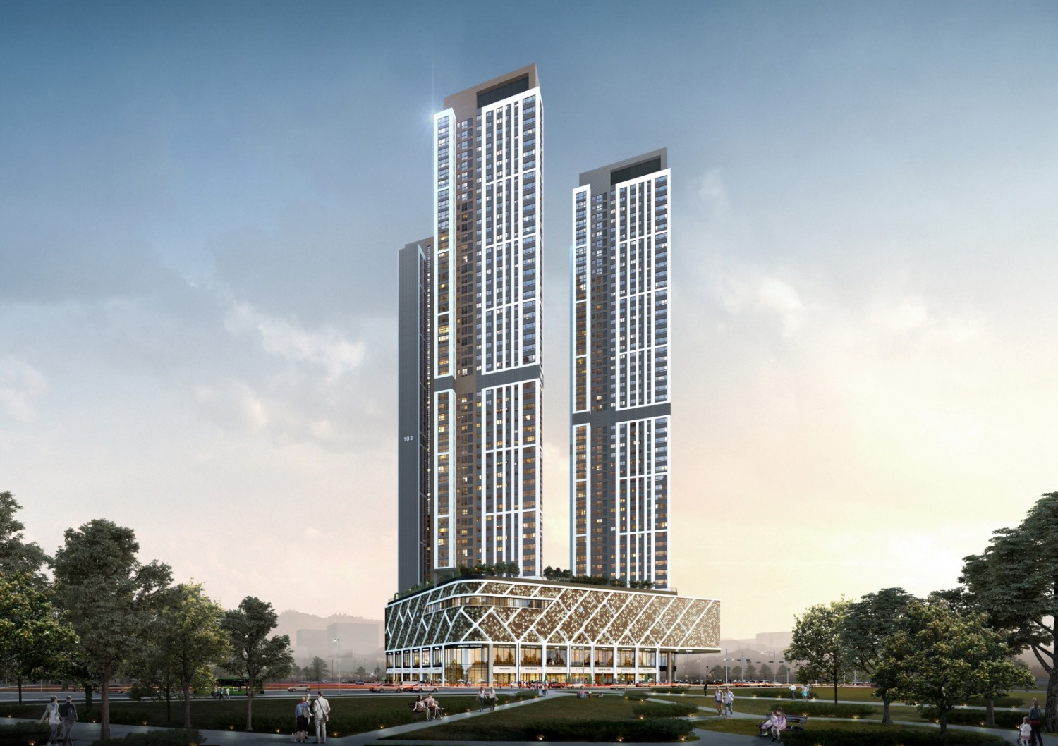 의정부 센트럴시티 아이파크 단지투시도