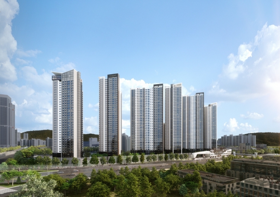 더 비치 푸르지오 써밋 주경투시도.사진제공=대우건설