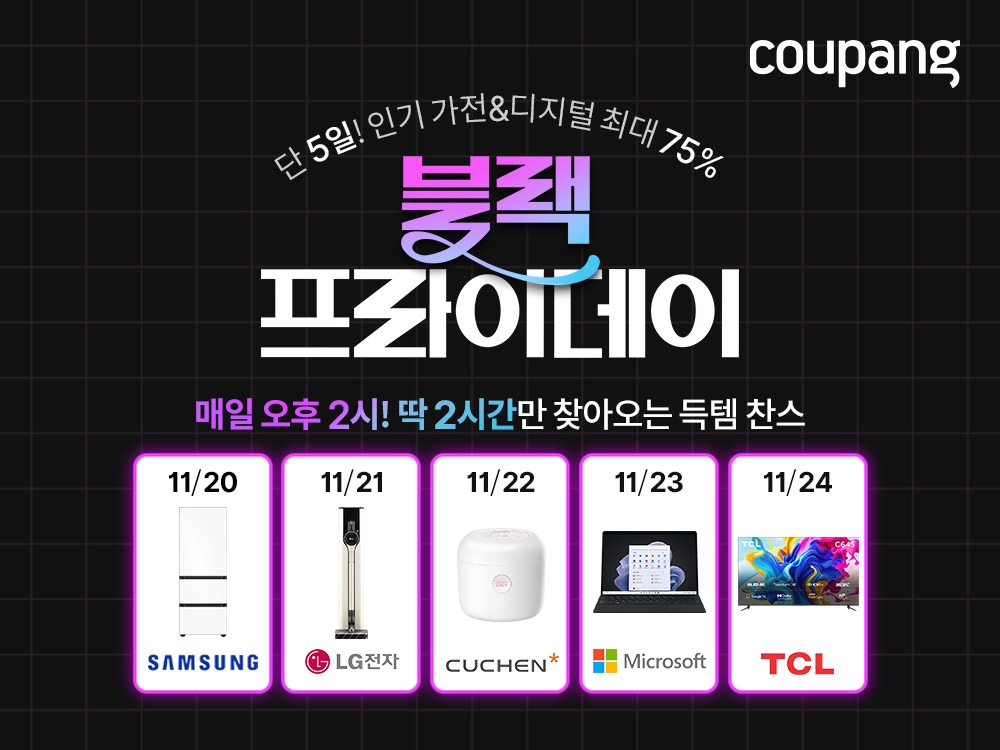 쿠팡이 가전 블랙 프라이데이를 개최했다. /사진제공=쿠팡