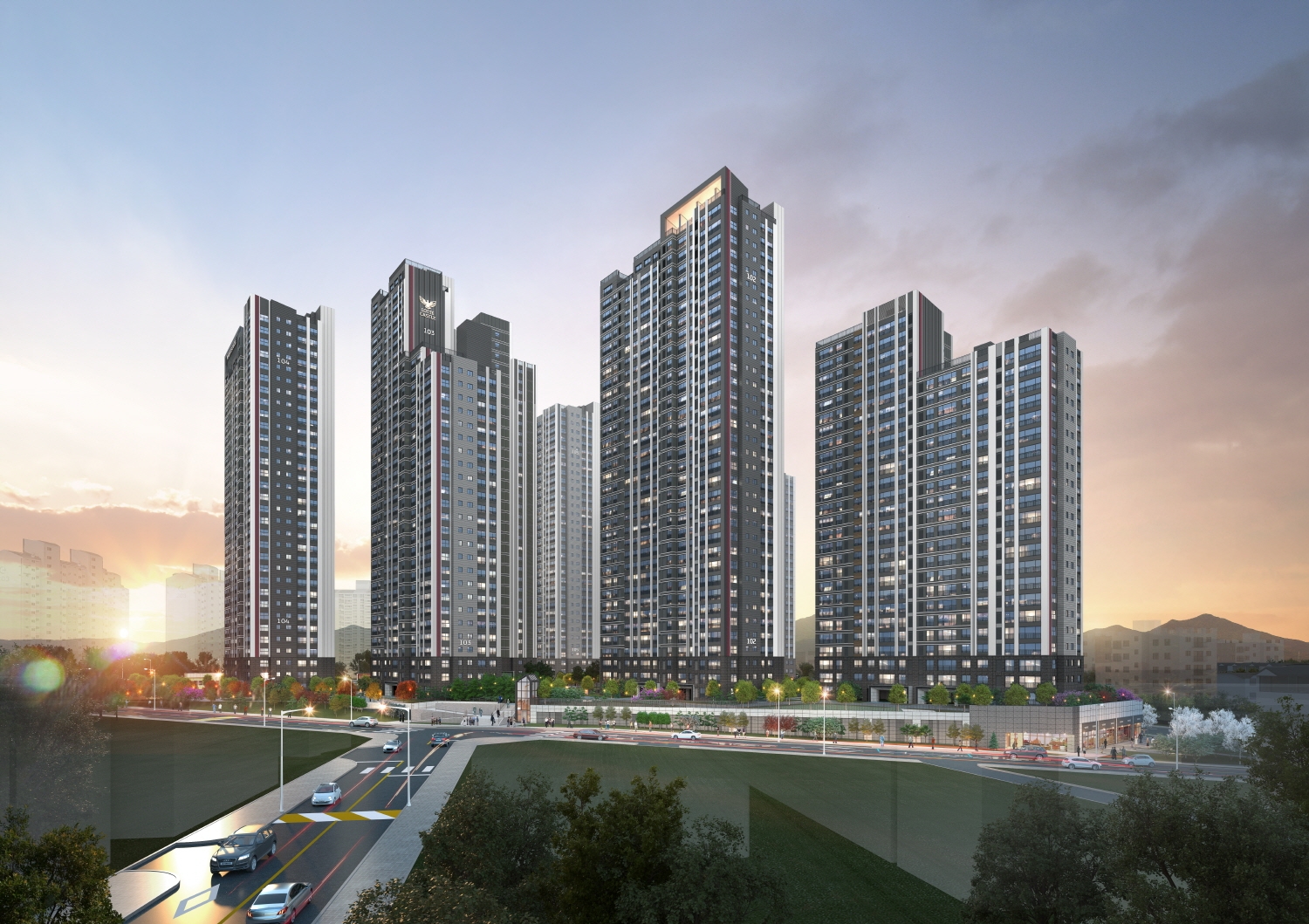 소사역 롯데캐슬 더 뉴엘 단지투시도 / 사진제공=롯데건설