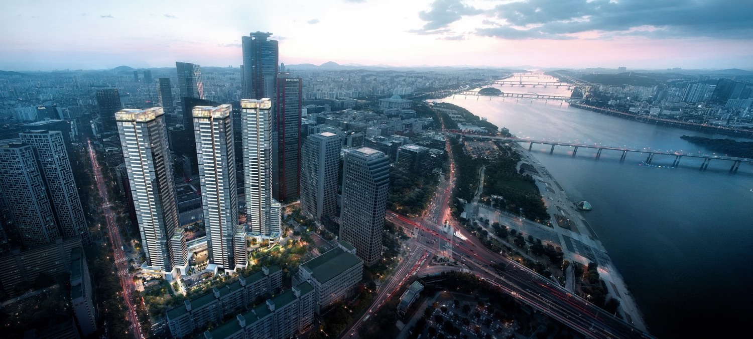 여의도 한강아파트를 재건축해 지어질 '써밋 더 블랙 에디션' 단지조감도 / 사진제공=대우건설