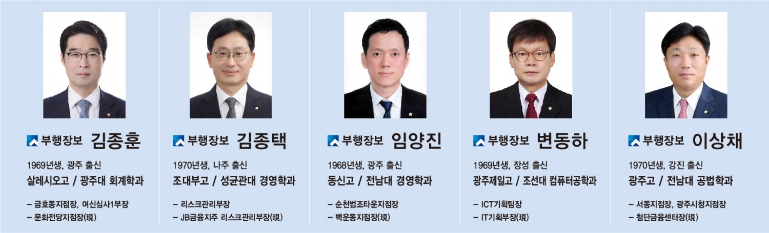 고병일 광주은행장, 임원 5명 내부 발탁…영업력 강화 조직개편