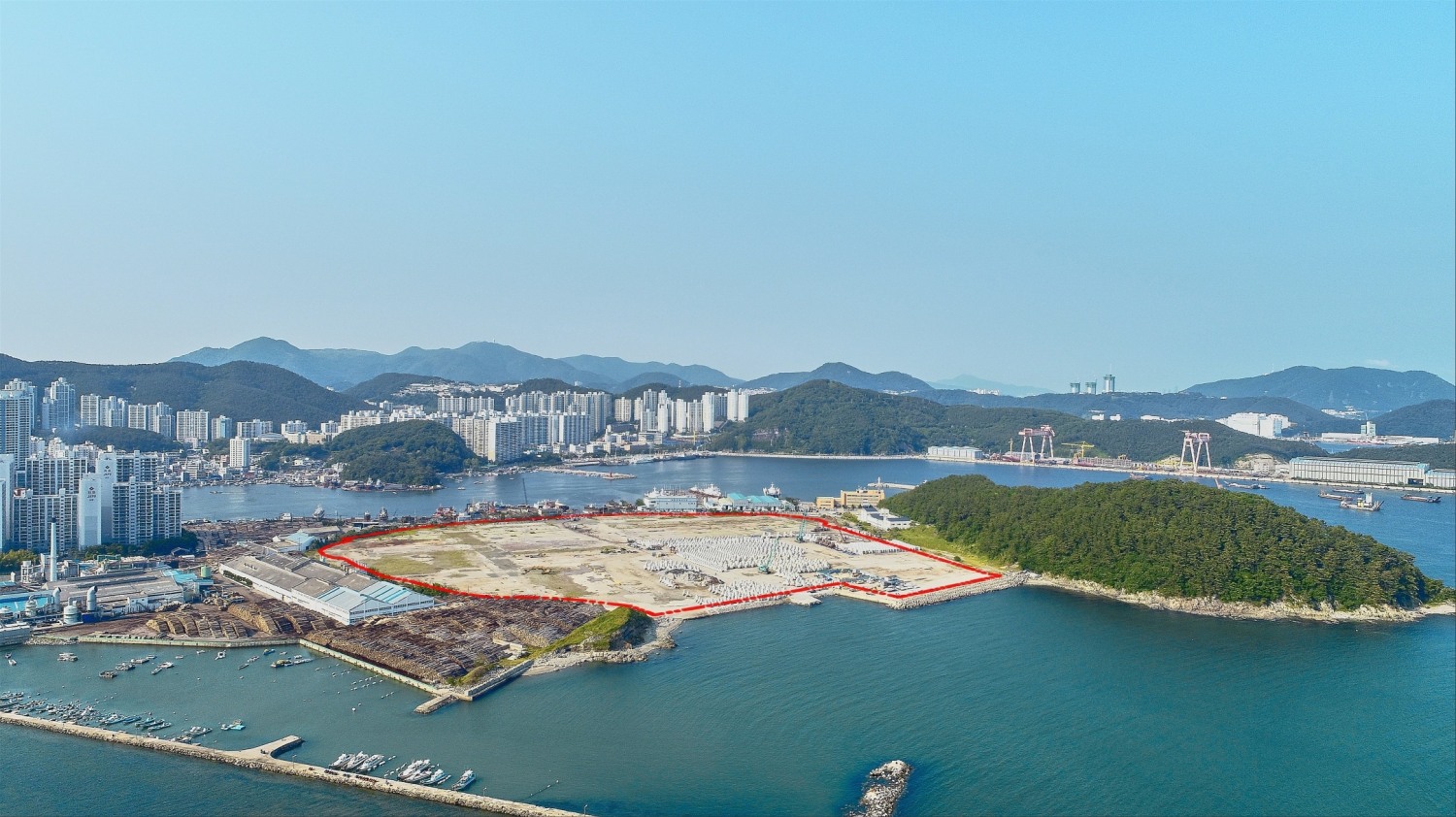 다대동 옛 한진중공업 부지 전경