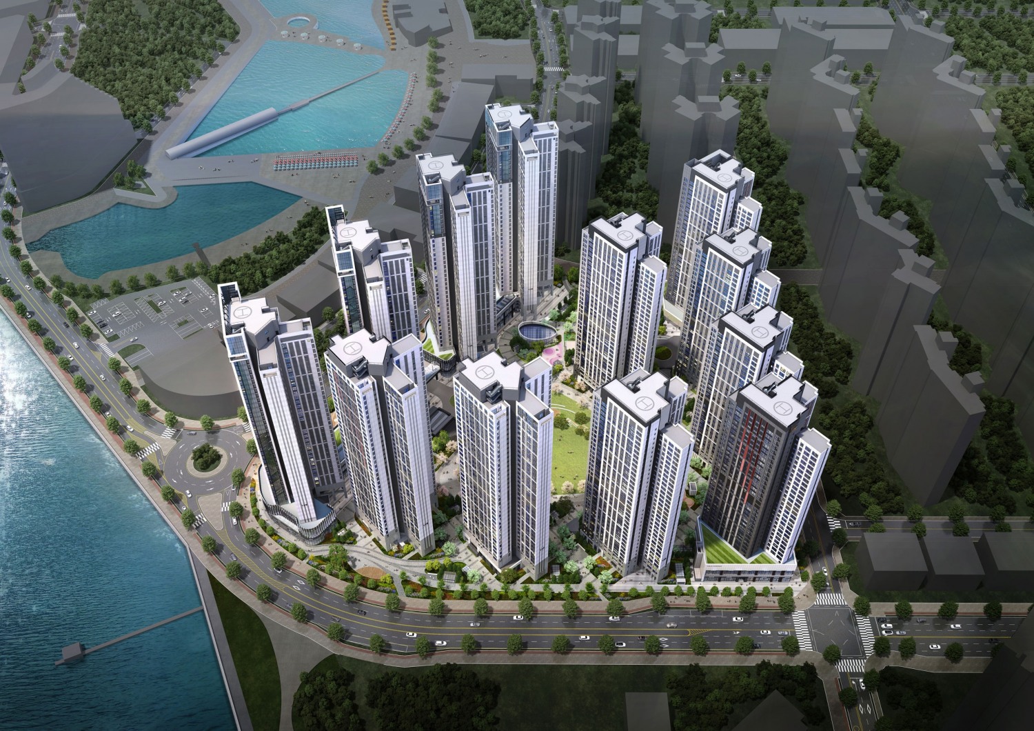 힐스테이트 더웨이브시티 조감도./사진제공=현대건설