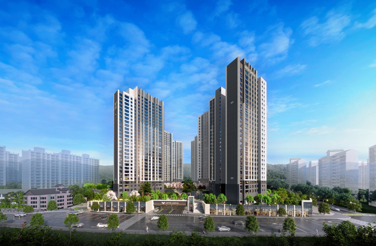 김해 구산 롯데캐슬 시그니처 단지투시도 / 사진제공=롯데건설