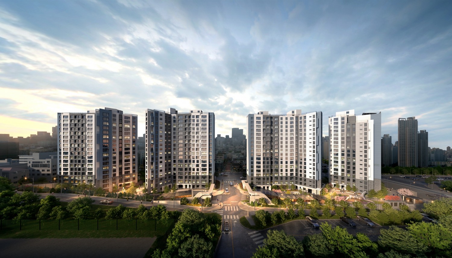 래미안 레벤투스 단지투시도