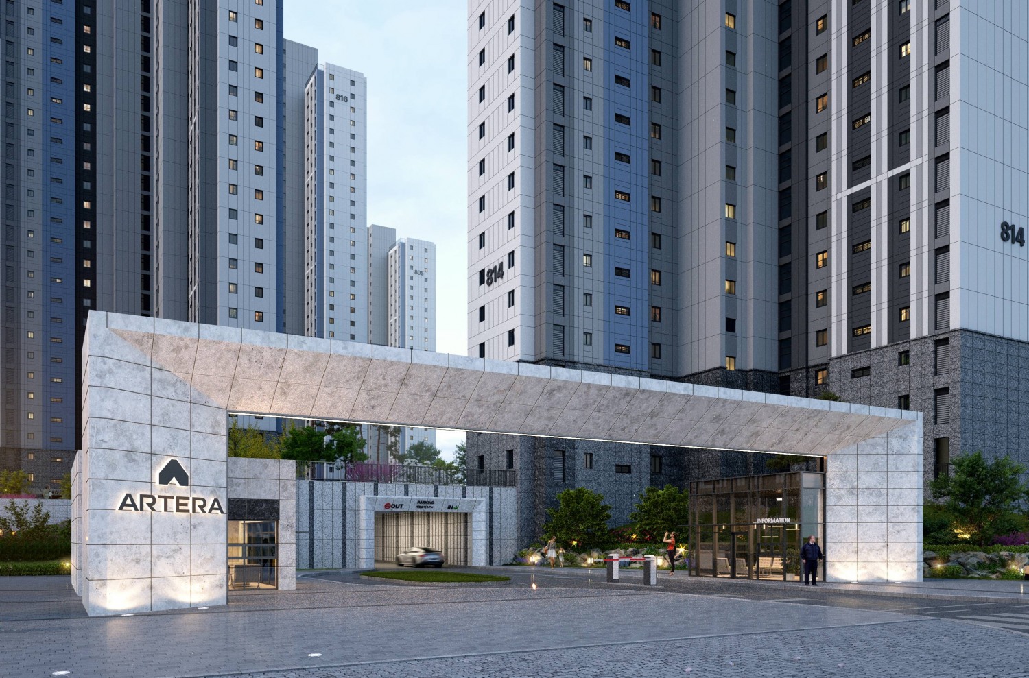 아테라 주출입구 외관 디자인 / 사진제공=금호건설