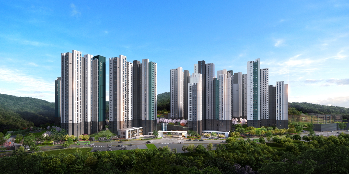 용인 푸르지오 원클러스터 단지투시도 / 사진제공=대우건설