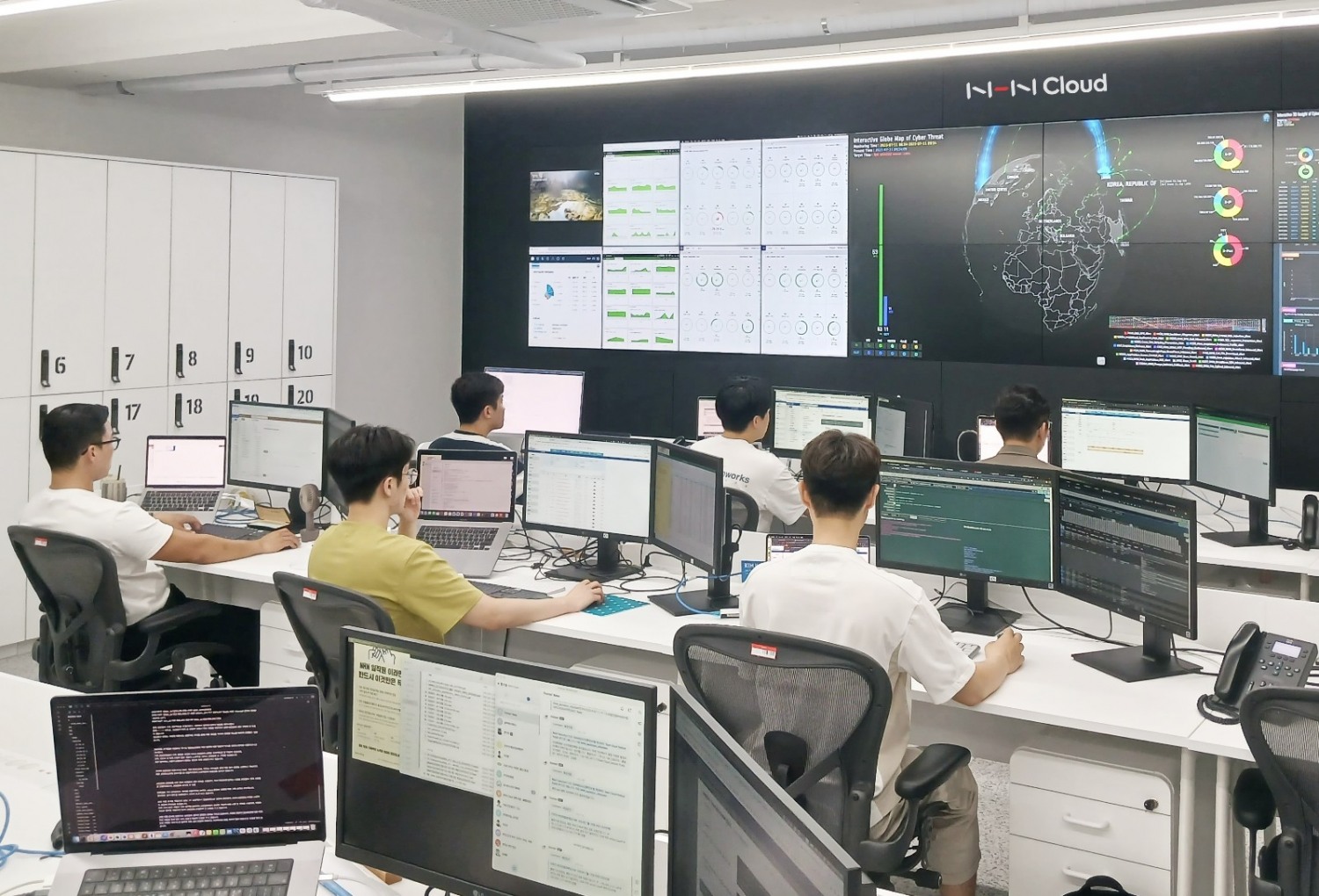 NHN클라우드 보안관제 센터 전경. / 사진=NHN클라우드