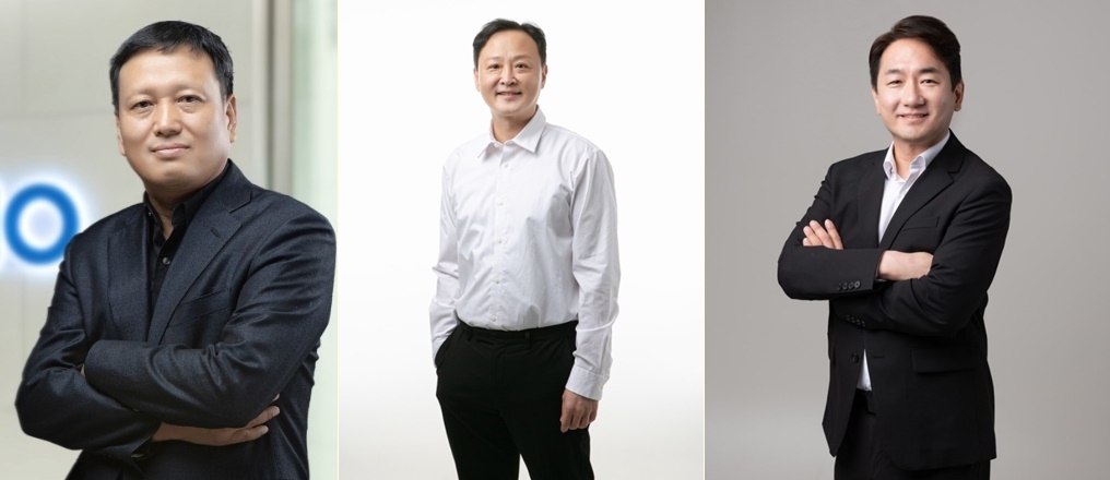 구영배 큐텐그룹 대표(왼쪽부터), 류광진 티몬 대표, 류화현 위메프 대표. /사진제공=큐텐, 티몬, 위메프