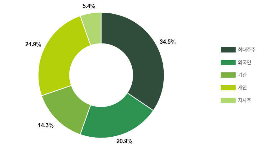 SK이노베이션 주주현황 2023년말 기준. 출처=SK이노베이션 IR 홈페이지
