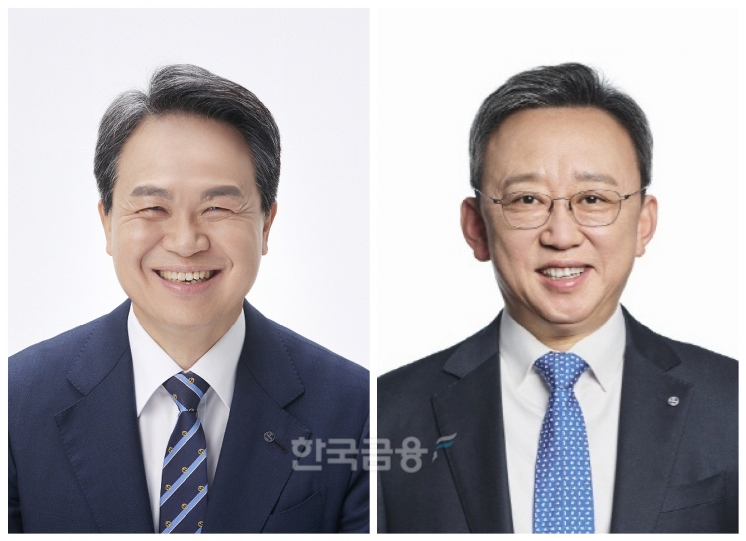 진옥동 신한금융 회장(사진 왼쪽)과 정상혁 신한은행장./ 사진 = 한국금융신문DB