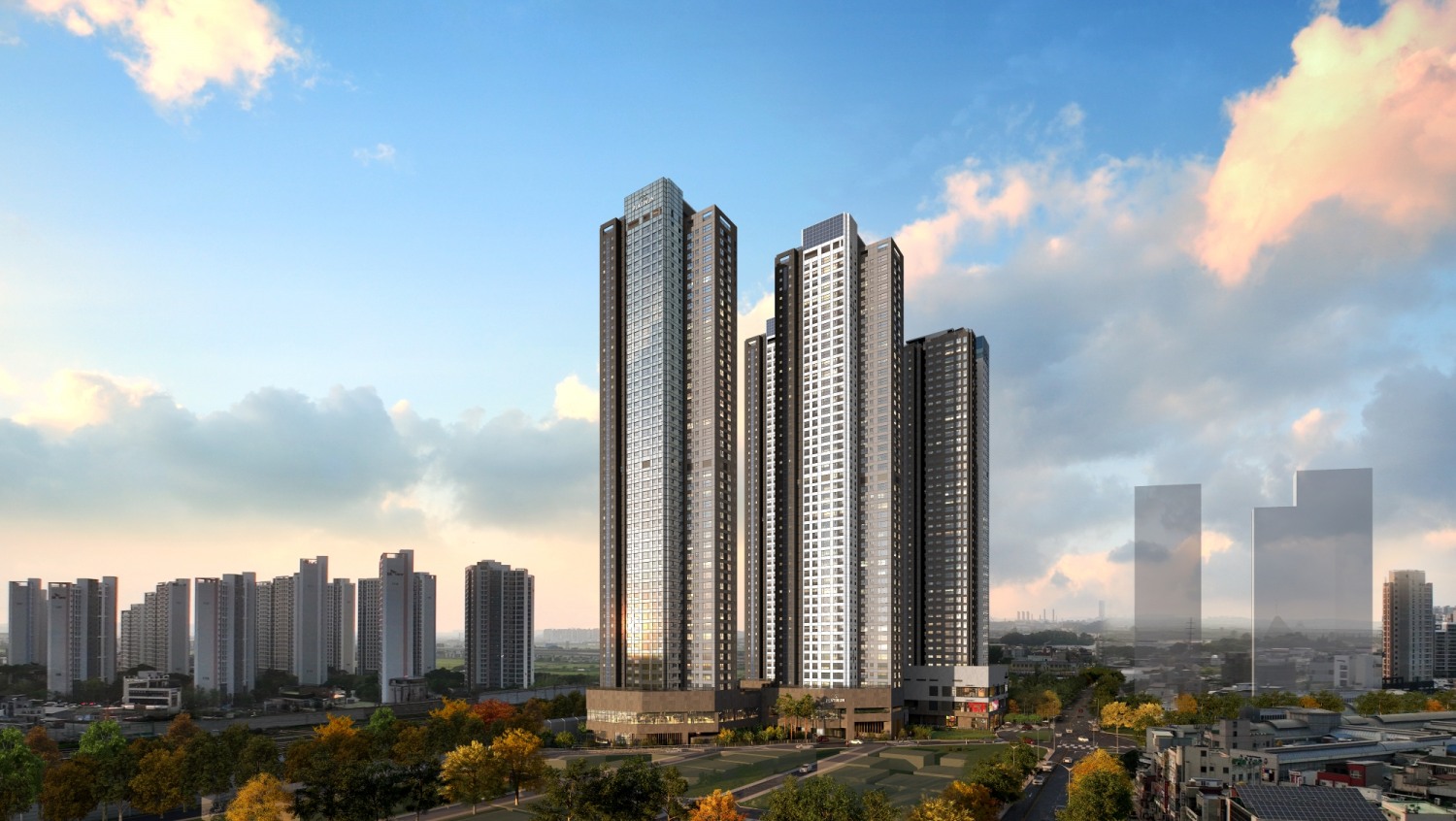 더 플래티넘 스카이헤론 단지투시도