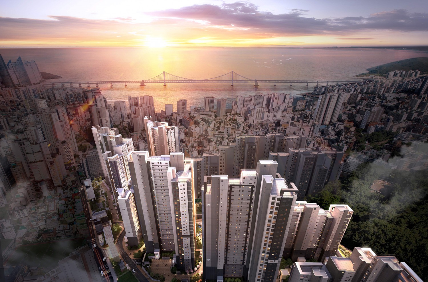 드파인 광안 광역조감도 / 사진제공=SK에코플랜트