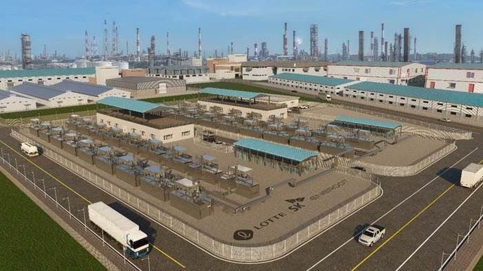 태화하이드로젠파워 1호, 2호 조감도. 사진=롯데케미칼