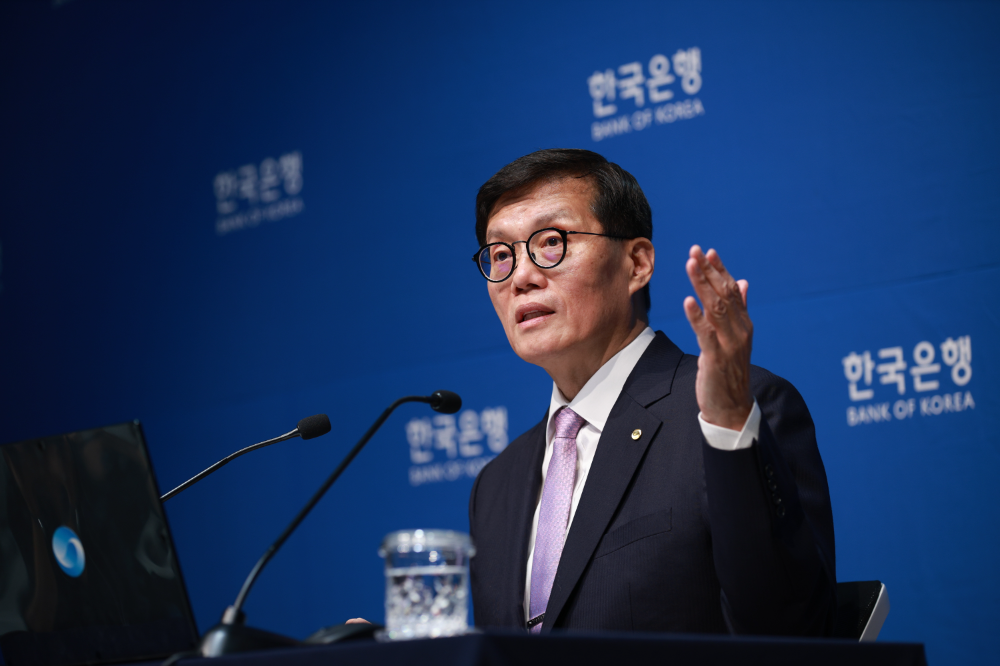 이창용 한국은행 총재가 11일 오전 서울 중구 한국은행에서 열린 통화정책방향 기자간담회에서 발언하고 있다. / 사진제공= 한국은행(2024.10.11)