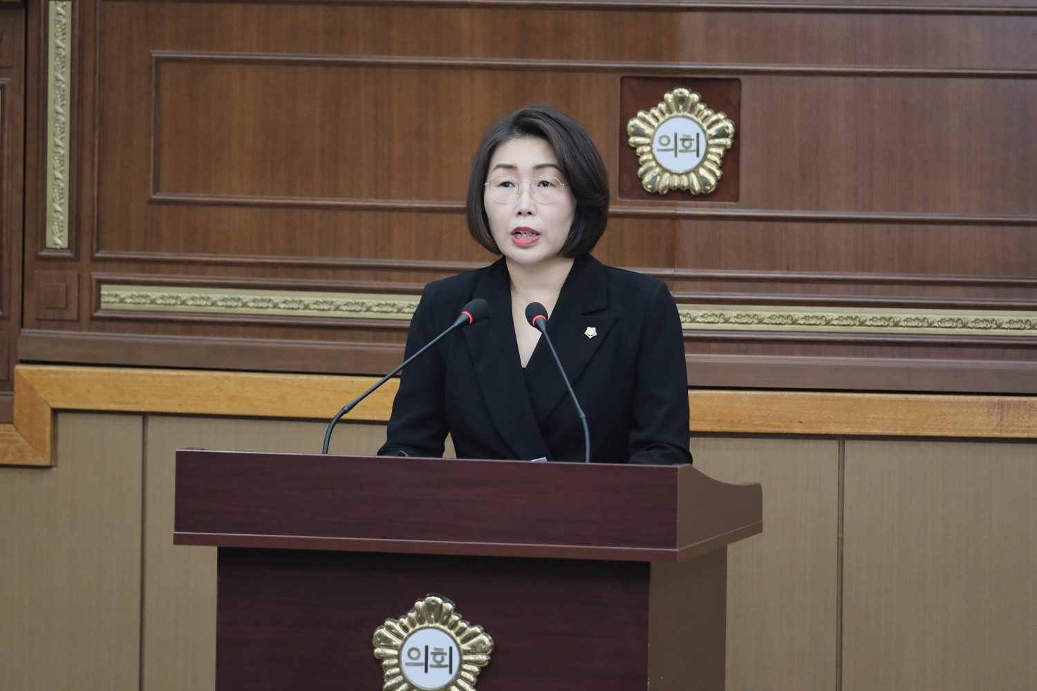 장정희 마포구의원이 5분 자유발언을 펼치는 모습./사진제공=마포구의회