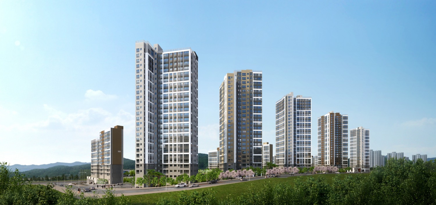 다운2지구 우미린 어반파크 주경 투시도./사진제공=우미건설