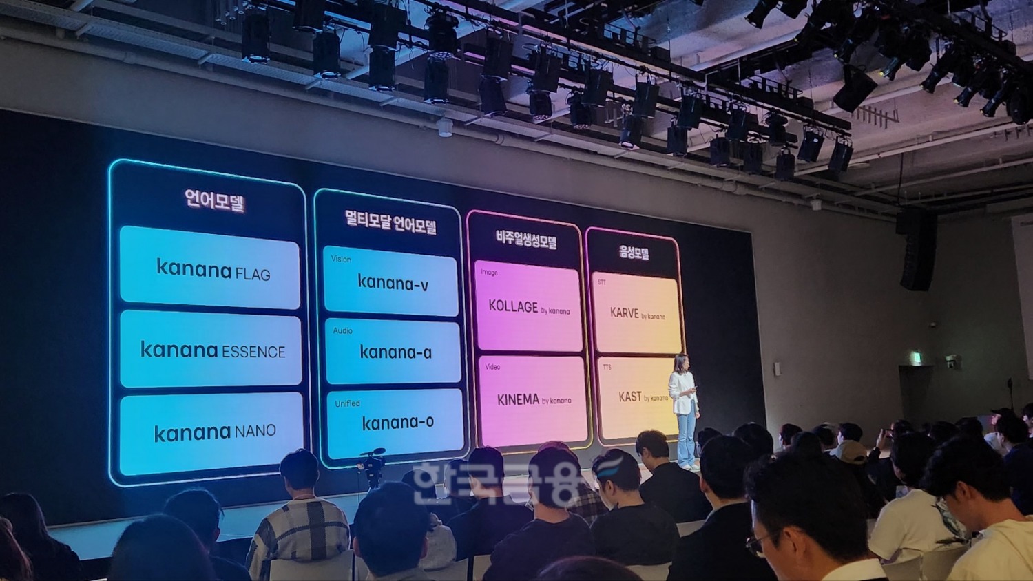 카카오의 AI 서비스 비전을 설명하고 있는 정신아 카카오 대표. / 사진=김재훈 기자