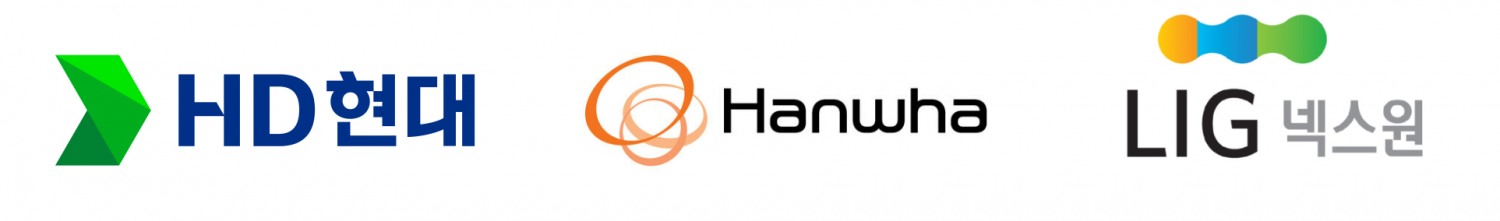왼쪽부터 HD현대, 한화, LIG넥스원 로고. /사진제공=각 사