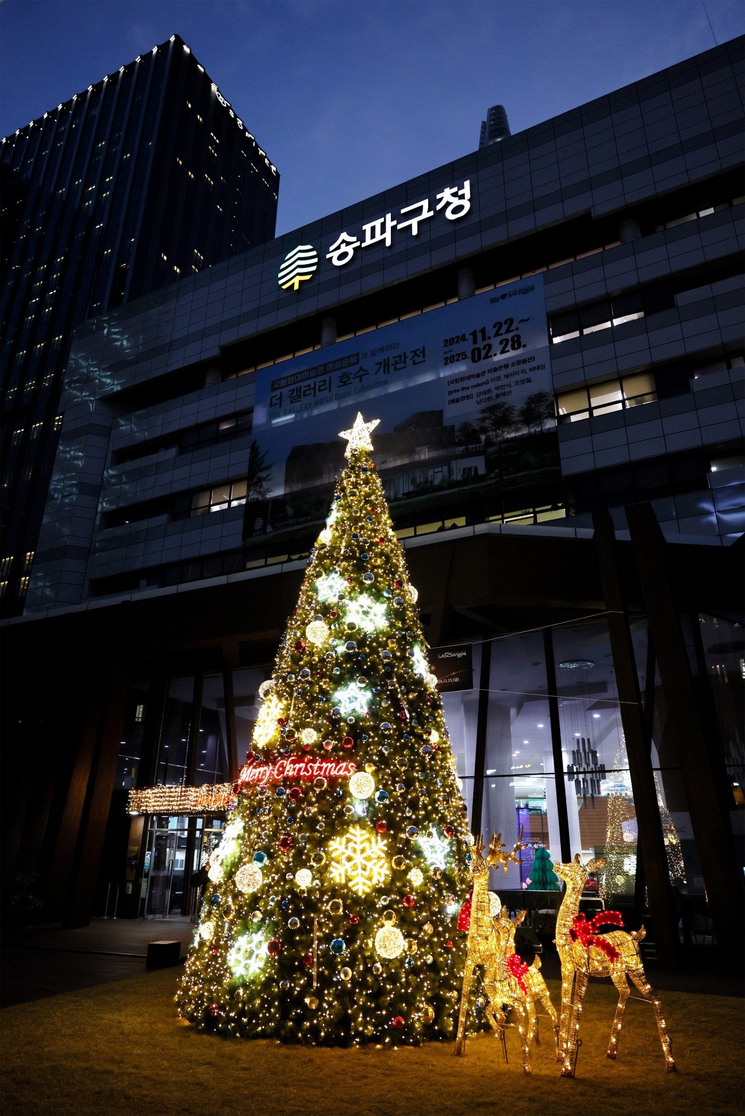 송파구가 지난 11월 15일 설치한 크리스마스트리./사진제공=송파구