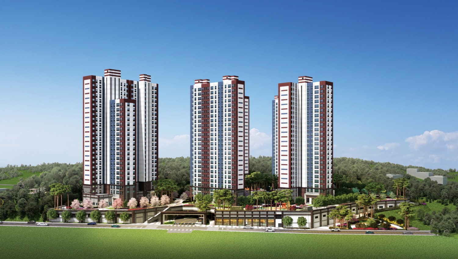 ‘화성 비봉 금성백조 예미지 2차’ 투시도./사진제공=금성백조건설