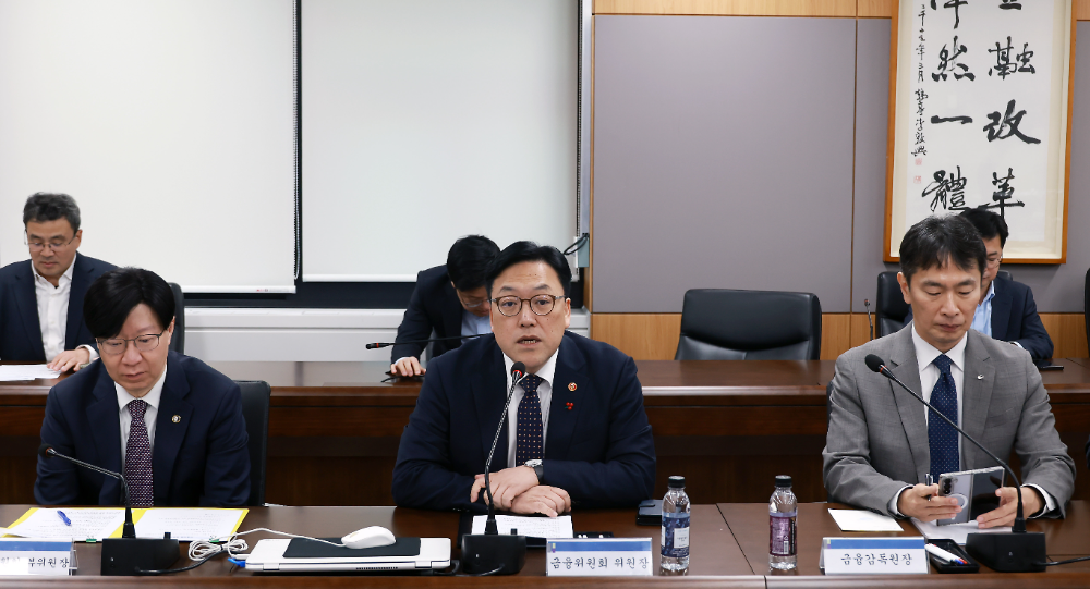 김병환 금융위원장(가운데)이 4일 오전 서울 종로구 정부서울청사에서 금융감독원장, 금융공공기관 등 유관기관장 및 금융협회장들과 금융상황점검회의를 개최해 시장상황을 점검하고 향후 대응과제에 대해 논의했다. / 사진제공= 금융위원회(2024.12.04)