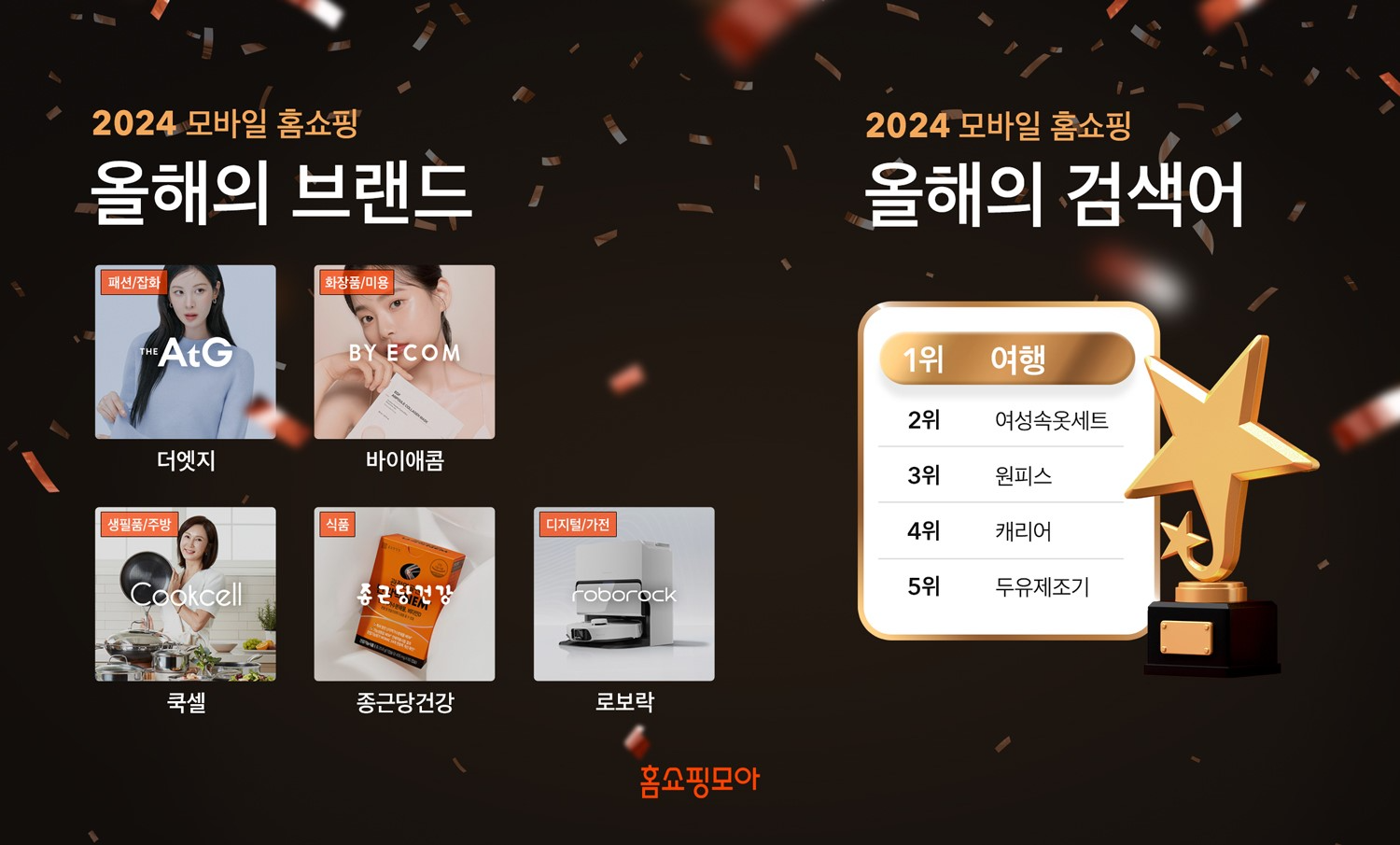 홈쇼핑모아가 2024년 올해의 브랜드를 발표했다. /사진제공=홈쇼핑모아