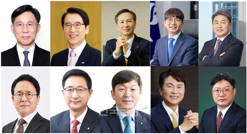 (왼쪽부터 시계방향) 홍원학 삼성생명 대표, 신창재 교보생명 회장, 정문철 KB라이프 대표, 이영종 신한라이프 대표, 정종표 DB손해보험 대표, 김중현 메리츠화재 대표, 구본욱 KB손해보험 대표, 이성재 현대해상 대표, 조용일 현대해상 부회장, 이문화 삼성화재 대표./사진= 각 사