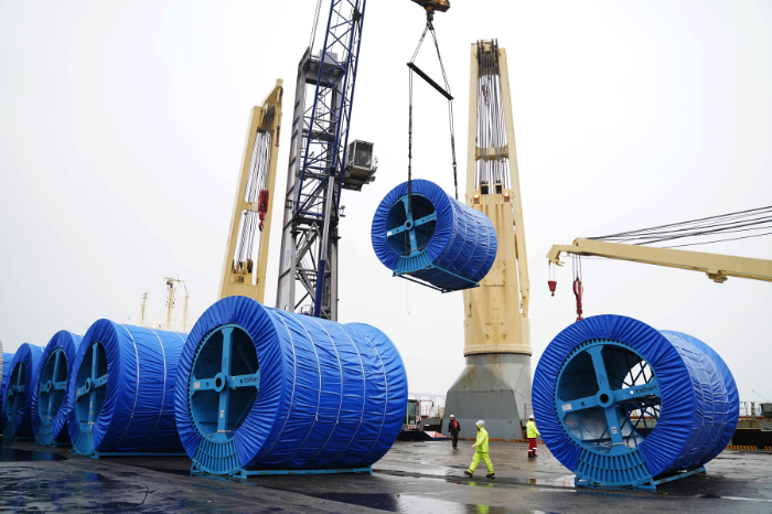 대한전선이 생산한 초고압케이블이 유럽으로 수출되고 있다. /사진제공=대한전선