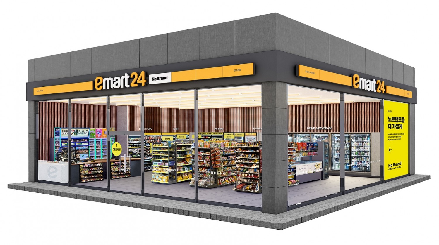 노브랜드를 도입한 이마트24 점포가 1000개를 돌파했다. /사진제공=이마트24
