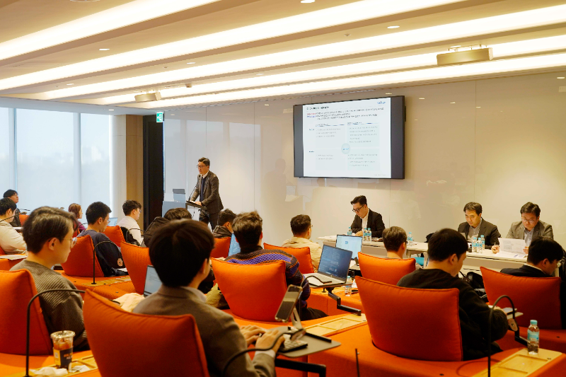 대한전선이 지난 5일 여의도 NH금융타워에서 기업설명회를 진행하고 있다. /사진제공=대한전선