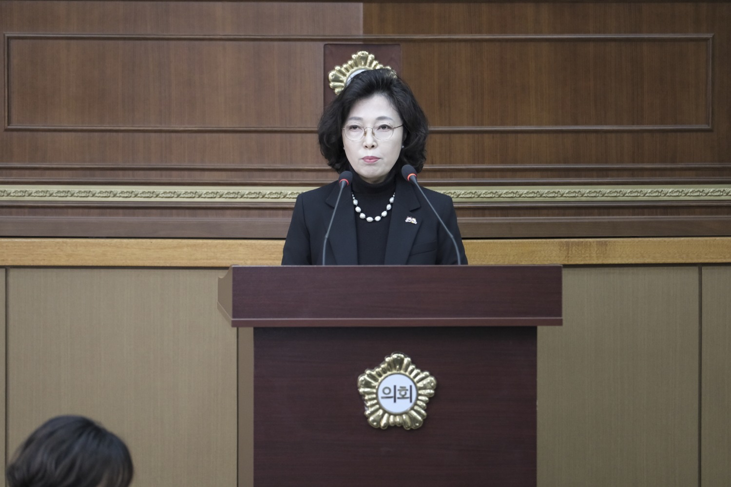 권영숙 마포구의회 부의장이 본회의에서 신상발언을 하는 모습./사진제공=권영숙 의원실