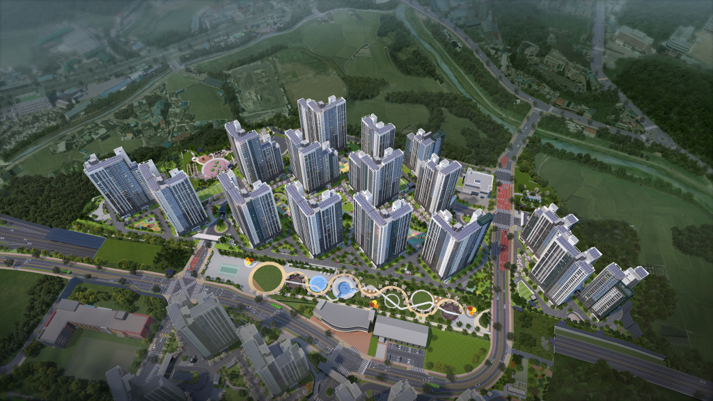 용인 푸르지오 원클러스터 2∙3단지 조감도. / 사진제공=대우건설