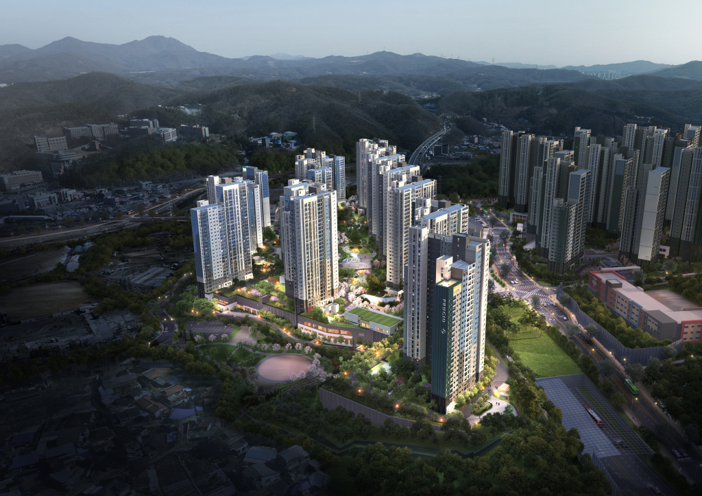 용인 푸르지오 원클러스터 2·3단지 조감도./사진제공=대우건설